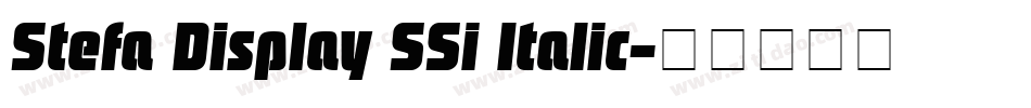 Stefa Display SSi Italic字体转换